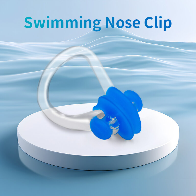 재사용 가능한 수영 귀마개 및 코 클립 세트, 방수 실리콘 소음 감소 수면 귀마개, 박스 포함 청력 보호대