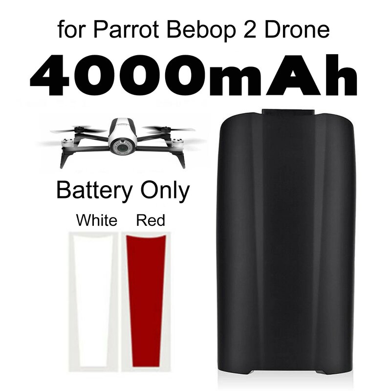 Bateria Recarregável para Parrot Bebop 2 Drone, Atualização de Alta Capacidade, 11.1V, 4000mAh