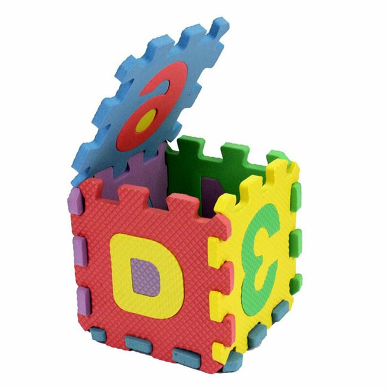 Gorące 36 szt. Dziecięce Mini EVA pianka litery alfabetu numery podłogowe miękkie mata dla dziecka 3D Puzzle zabawki edukacyjne dla dzieci 5cm * 5cm