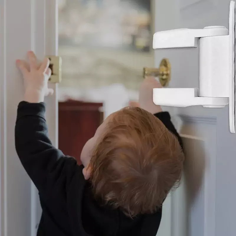 Uniwersalny dźwignia drzwi blokada dziecko zabezpieczenie przed dziećmi obrót dowód profesjonalny klej do drzwi zatrzask bezpieczeństwa wielofunkcyjny