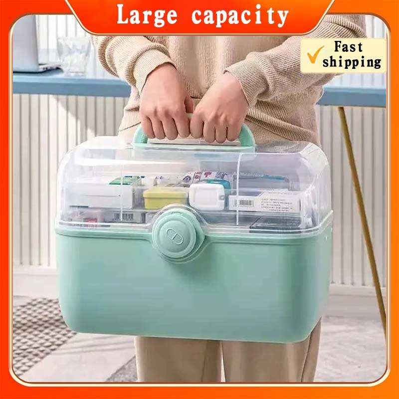 Multi Layer High-capacity Home Medicine Storage Box Portable First Aid Kit Medicine Storage Container Family Emergency Kit Box