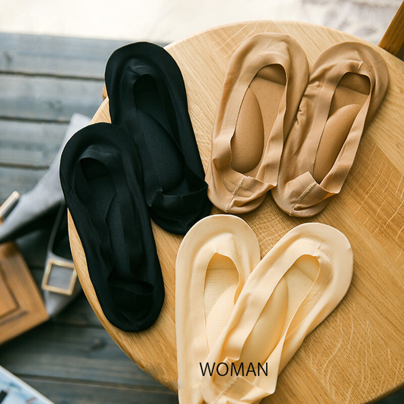 1 paio di donne con cuscinetti in Gel assistenza sanitaria massaggio ai piedi plantare pantofole calzino calzini 3D calzini invisibili