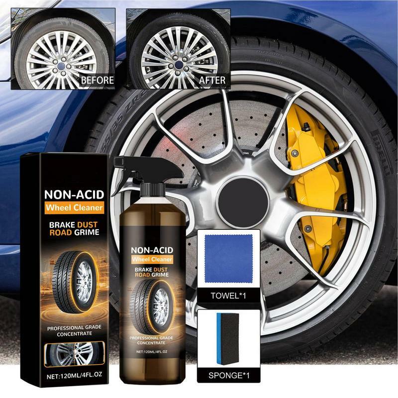 Wheel Cleaner And Tire Shine Kit Tire Shine Cleaning Agent Kit Long-Lasting Powerful Tire Retreader For SUVs Trucks Mini Cars