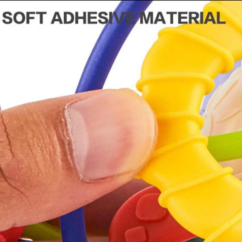 Sonajero de dentición para bebés, mordedor suave y lavable, juguete sensorial para niños pequeños