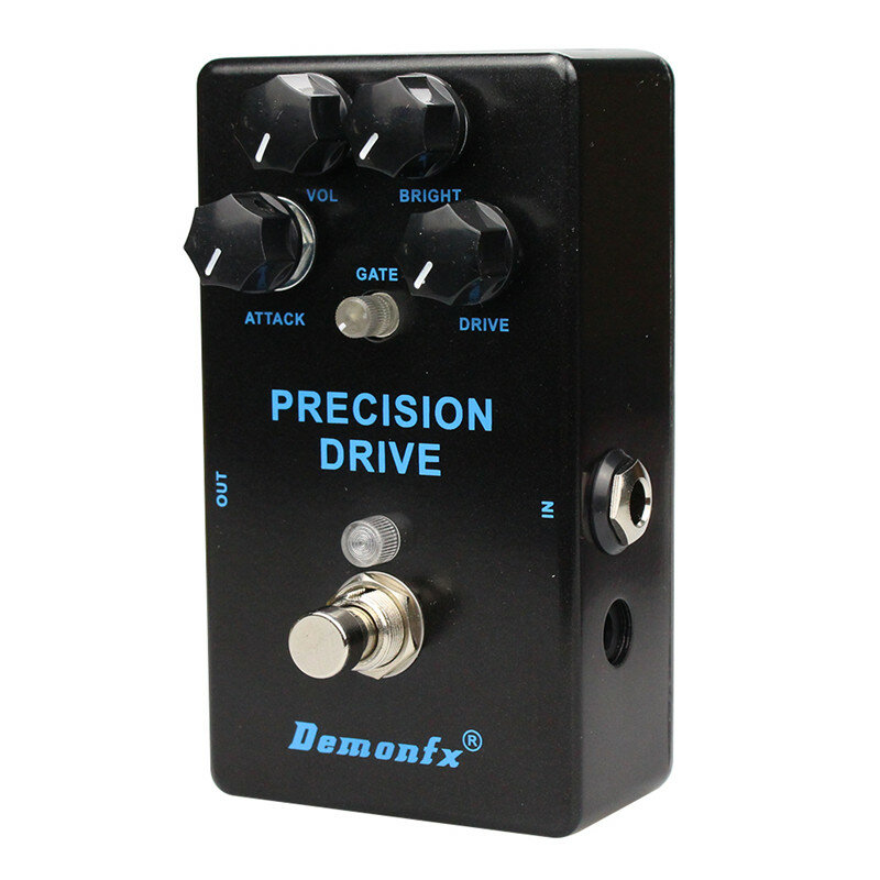 Demonfx-Pedal de efecto de guitarra de alta calidad, Unidad de precisión, Wah, Overdrive con ruido, True Bypass