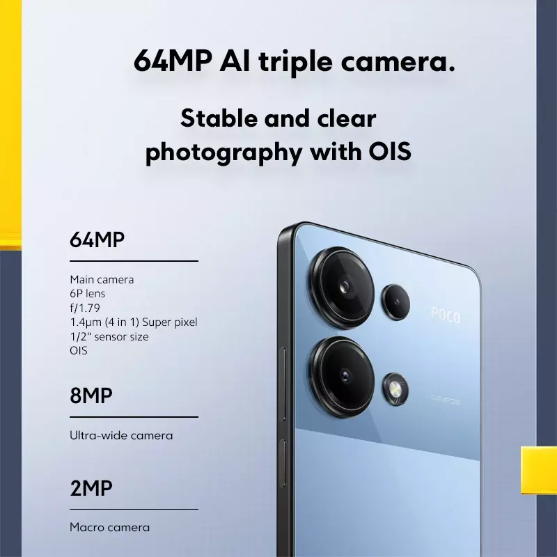 POCO M6 Pro สมาร์ทโฟน4G G99ทุกรุ่น, ultra 120Hz flow AMOLED กล้องสามตัวพร้อมเทอร์โบชาร์จ5000mAh 67W