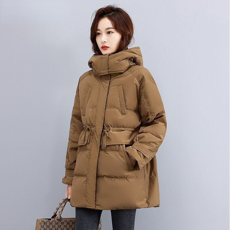 2023 New Women Down Jacket Winter Coat Female Short Parkas Loose Thick Warm Outwear Hooded Leisure Time Versatile Overcoat