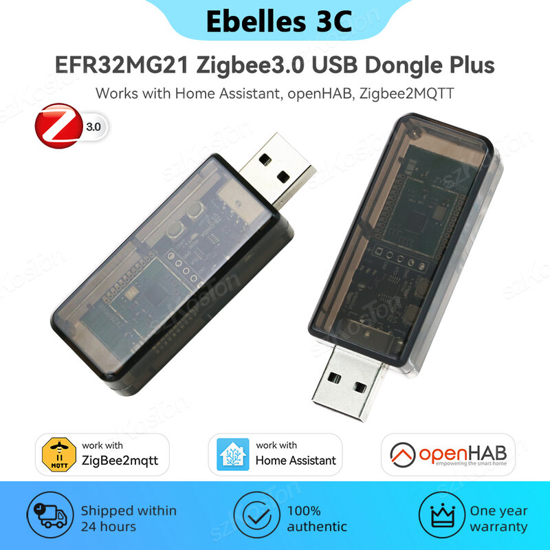 Zigbee 3.0 USB Dongle Plus EFR32MG21 Gateway Hub Open Source universale funziona con Home Assistant openHAB zibee2mqtt ZHA NCP