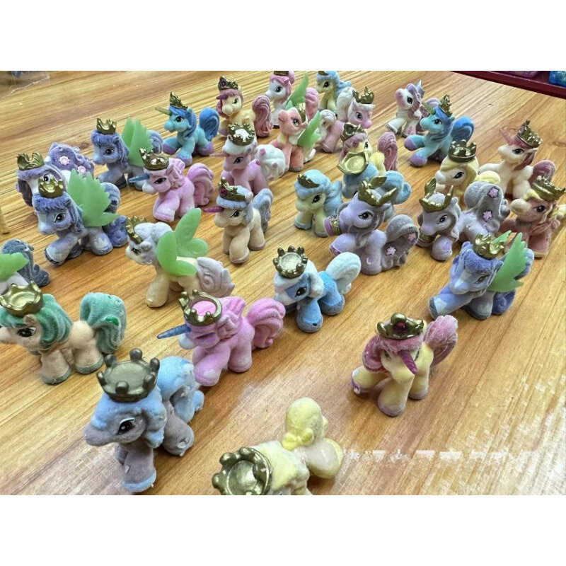 Anime Figure Kawaii floccaggio Little Pony Doll Filly Stars Collection Skylia Witchy Butterfly Decoration Model Toy regali per bambini