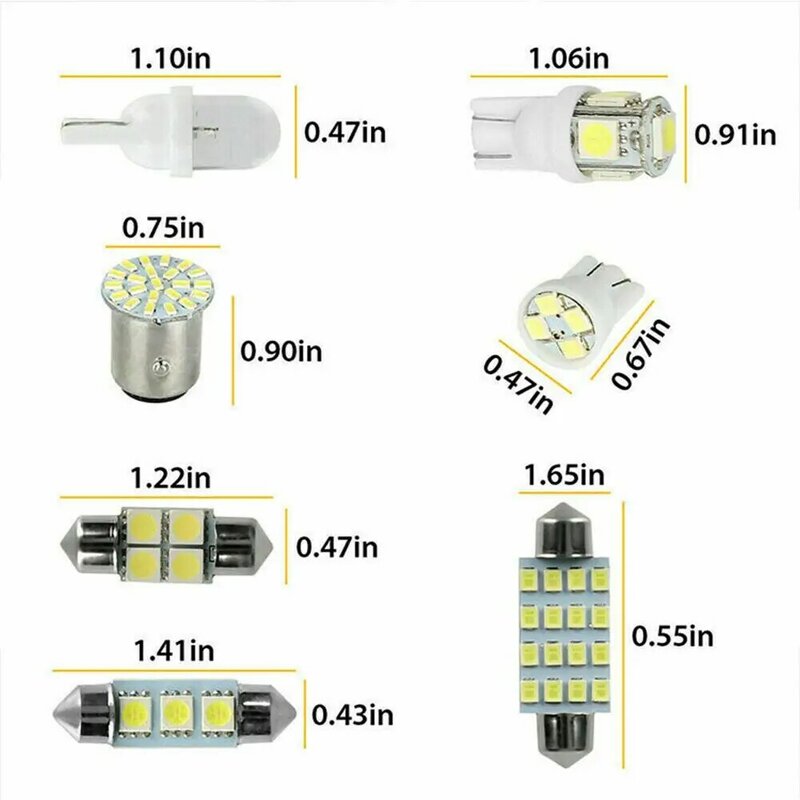 42 stücke Innenraum Auto Lichter LED-Kombination Set 31mm 36mm 41mm t10 6000 12v k LED-Kuppel Licht Ersatz lampen Lese lampe