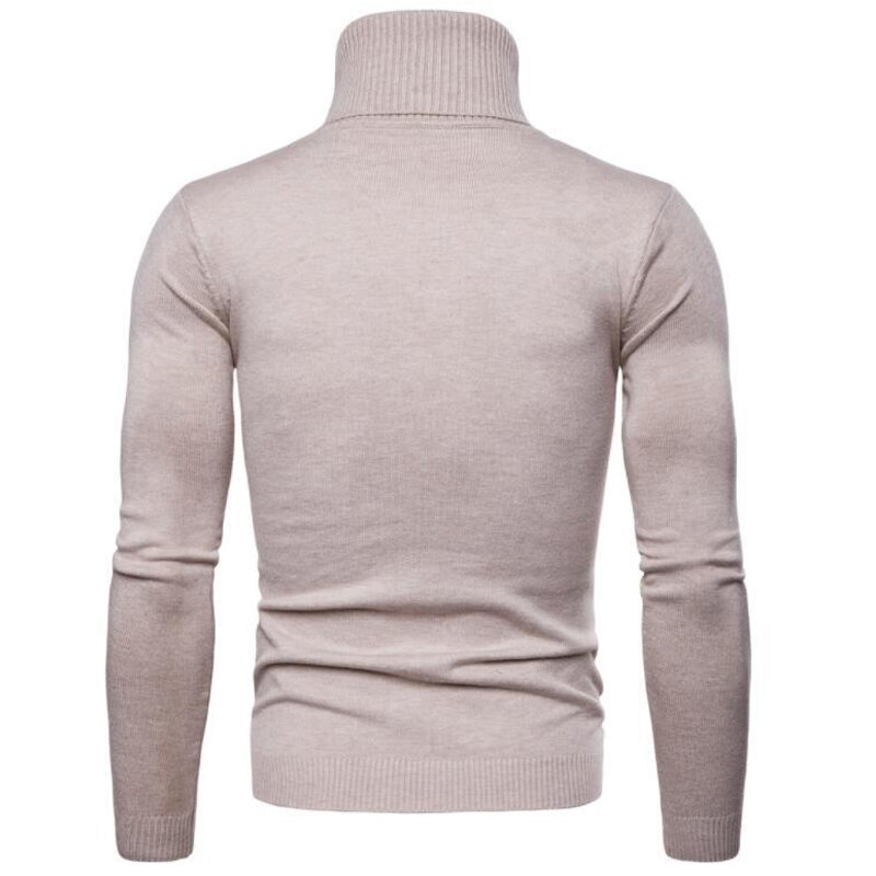 Suéter de cuello alto para hombre, Jersey informal ajustado, versión coreana, 2022