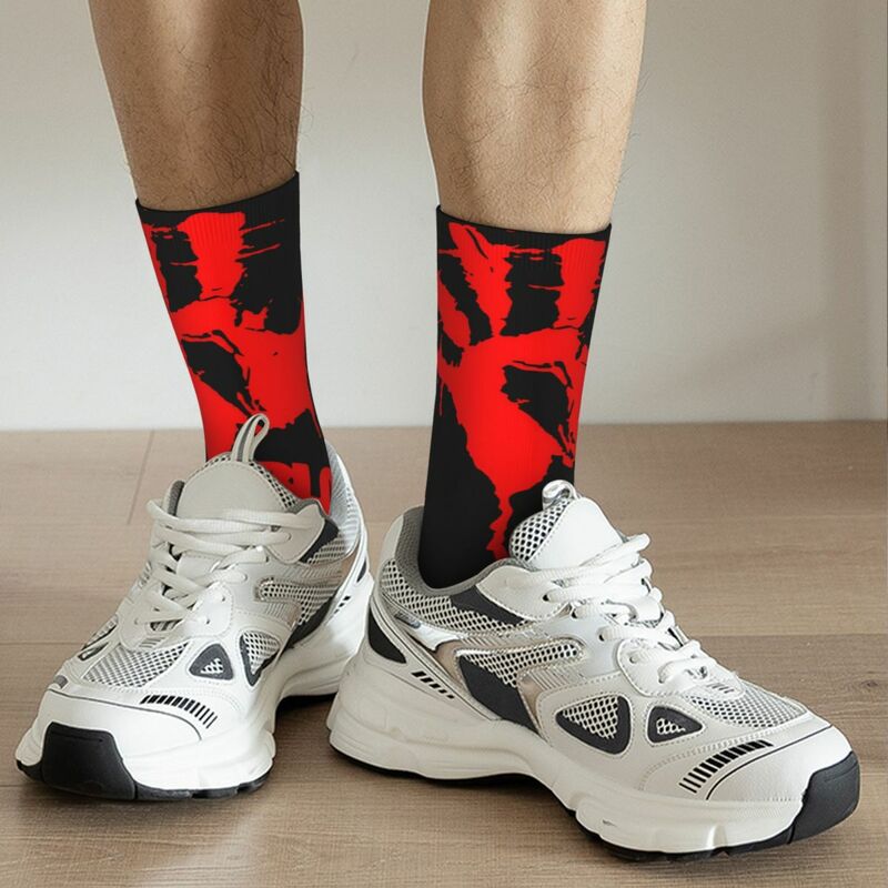Забавные сумасшедшие компрессионные крутые носки для мужчин в стиле хип-хоп винтажные носки для мальчиков в стиле «B-Back 4» с принтом крови высокого качества Новинка