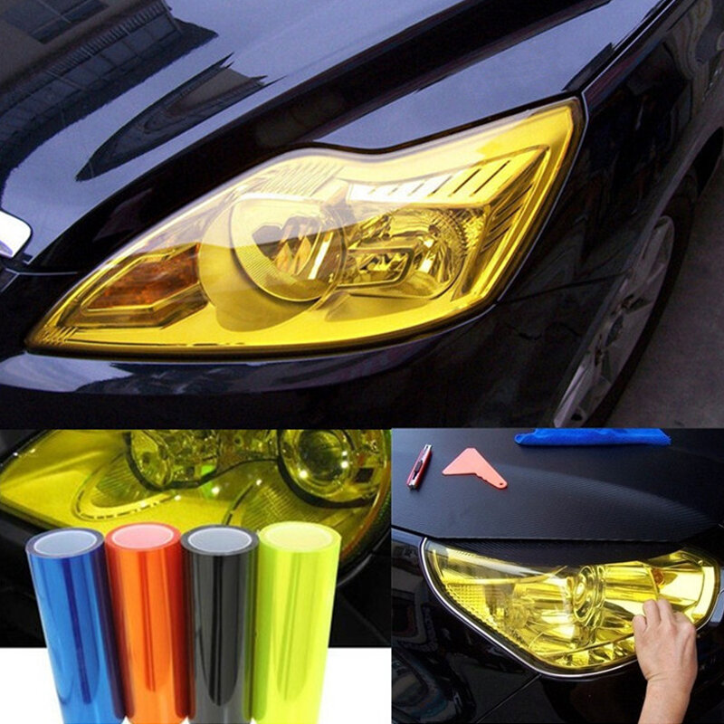 Película protectora de vinilo para faros delanteros, pegatina de luz trasera de faro automático, lámina de vinilo tinte, pegatina Universal Multicolor