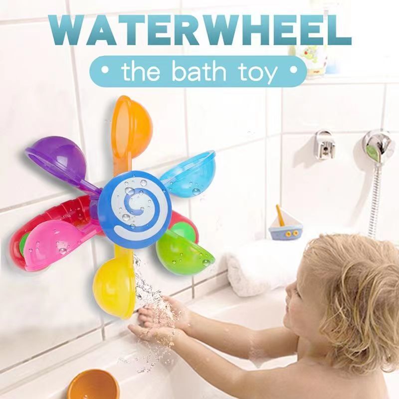Mainan Mandi Bayi Warna-warni Waterwheel Mandi Pengisap Bak Mandi Air Semprot Bermain Set Mandi Sprinkler Mainan untuk Anak-anak Anak-anak Balita
