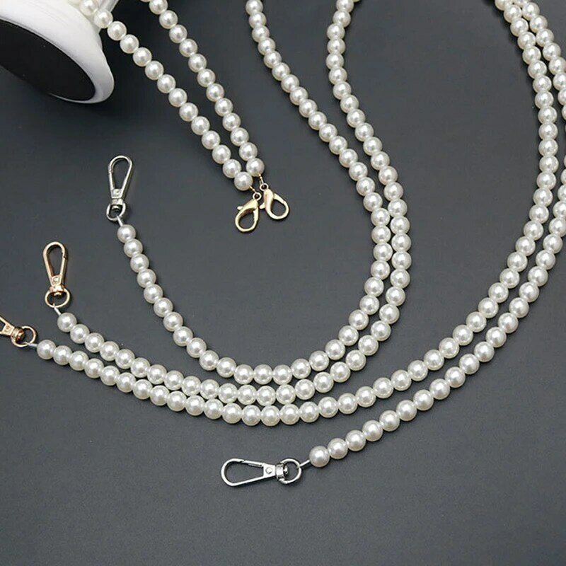 Correa de cuero con perlas para teléfono, accesorio de repuesto para bolso cruzado, cadenas, manualidades, 1 piezas