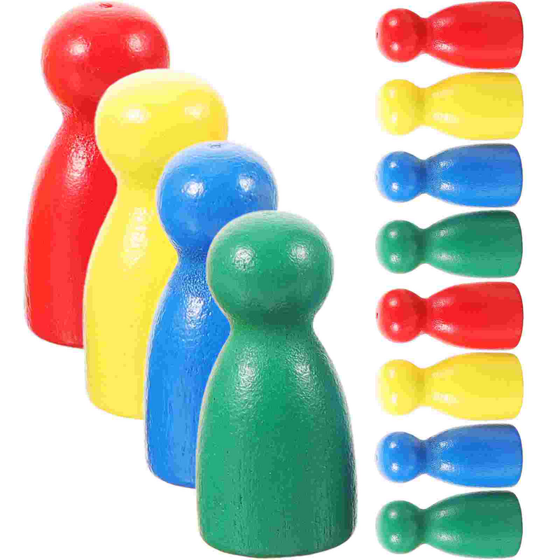 Accesorios de juego de mesa de ajedrez Flight Chessman, peón de madera para juegos de mesa, accesorios de Color aleatorio