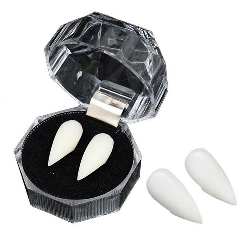 Accessori per costumi di denti da vampiro di Halloween protesi per vampiri Cosplay realistiche per bomboniere per feste di Halloween