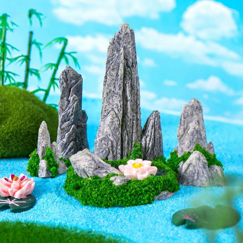 Figurines Miniatures Imitation Fake Mountain Waterfalls Micro Landscape Ornaments For Home Decorations DIY Desk Accessories