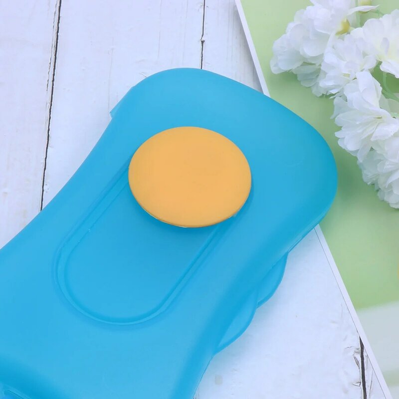 Empfindliche bequeme tragbare Outdoor-Baby tücher Box Tücher Fall für die Lagerung verwenden blau