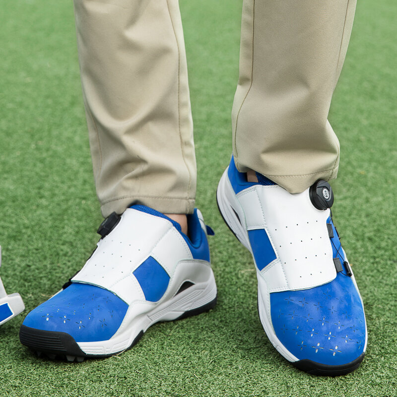 Sepatu Golf pria, kualitas tinggi sepatu latihan Golf ringan Non-slip Spiked sepatu Golf musim panas sepatu atletik wanita