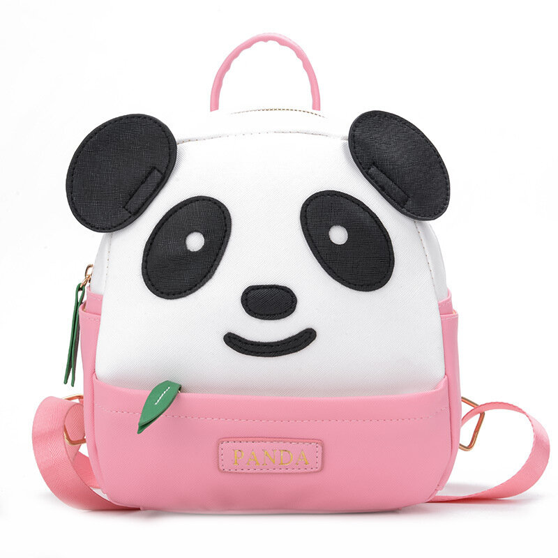 Plecak Panda 2023 nowa torba szkolna rysunek przedstawiający pandę liść bambusowy torba dziecięca urocza PU modny plecak