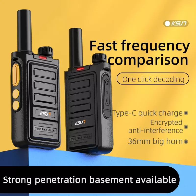 KSUT Walkie Talkie 2 Pcs Included Frequency Scan Radio Transceiver Wireless Communication Device Two Way Radio Outdoor, Hotels