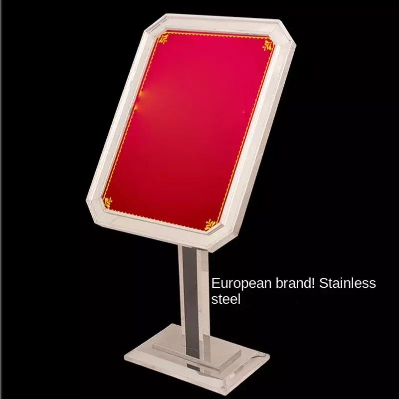 Vertical Stainless Steel Signboard Billboard Guide Water Sign Display Frame Landing  Sign In The Lobby of The Hotel