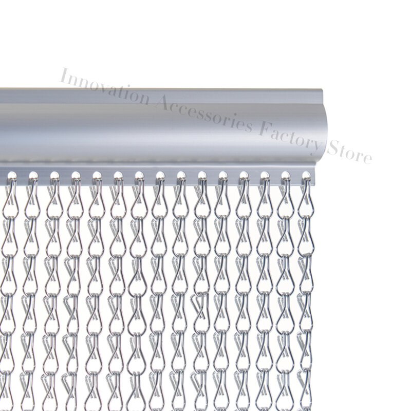 Cortina de cadena de aluminio para puerta, malla metálica para Control de plagas, color púrpura y sillón, 90x210cm