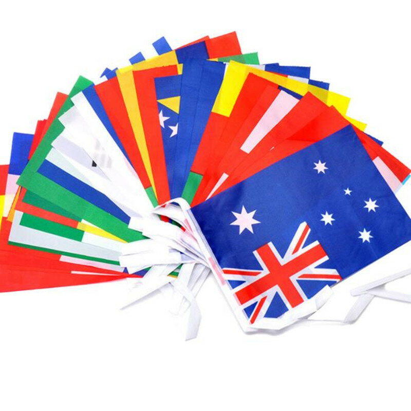 Drapeau à cordes pour décoration de Bar, 32 drapeaux, pays du monde entier, 20x30cm/14x21cm/30x45cm, pour fête