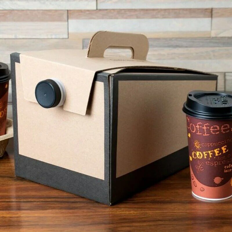 Op Maat Gemaakte Productgroothandel Op Maat Gemaakte Wegwerp Geïsoleerde Koffie Wijn Siroop Water Bib Bag In Doos Dispenser Koffie Naar