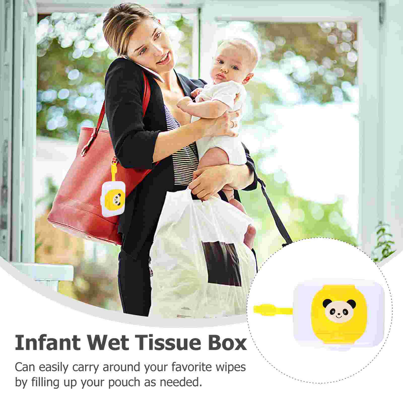 Contenedor de alimentos húmedos para bebé, caja de almacenamiento de toallitas para bebé recién nacido, soporte portátil de papel para bebé, plástico Pp
