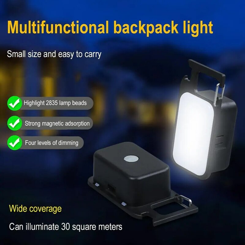LED Mini portachiavi torcia lavoro intensità luminosa portatile ricaricabile e dormitorio per studenti I5X1
