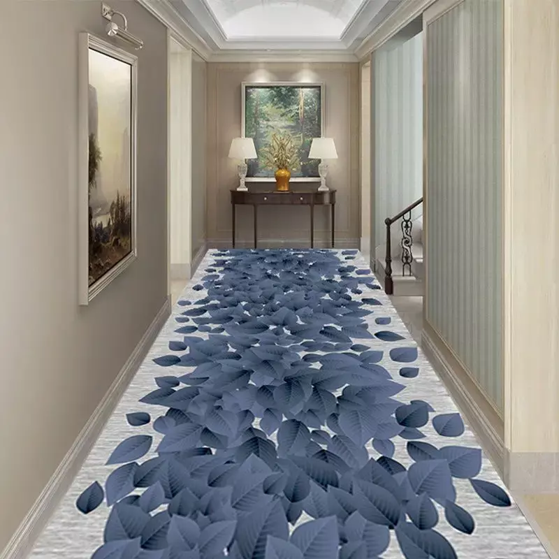Alfombra de flores cortable 3D, alfombrilla para entrada, pasillo, escalera, tira larga, hogar, sala de estar