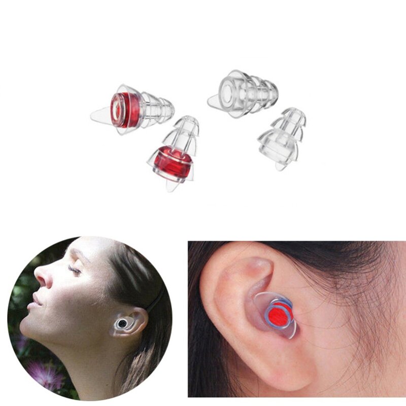 Bouchons d'oreille de protection auditive antibruit pour les concerts, bouchons d'oreille en silicone réutilisables, barre de couchage DJ, sports mécaniques