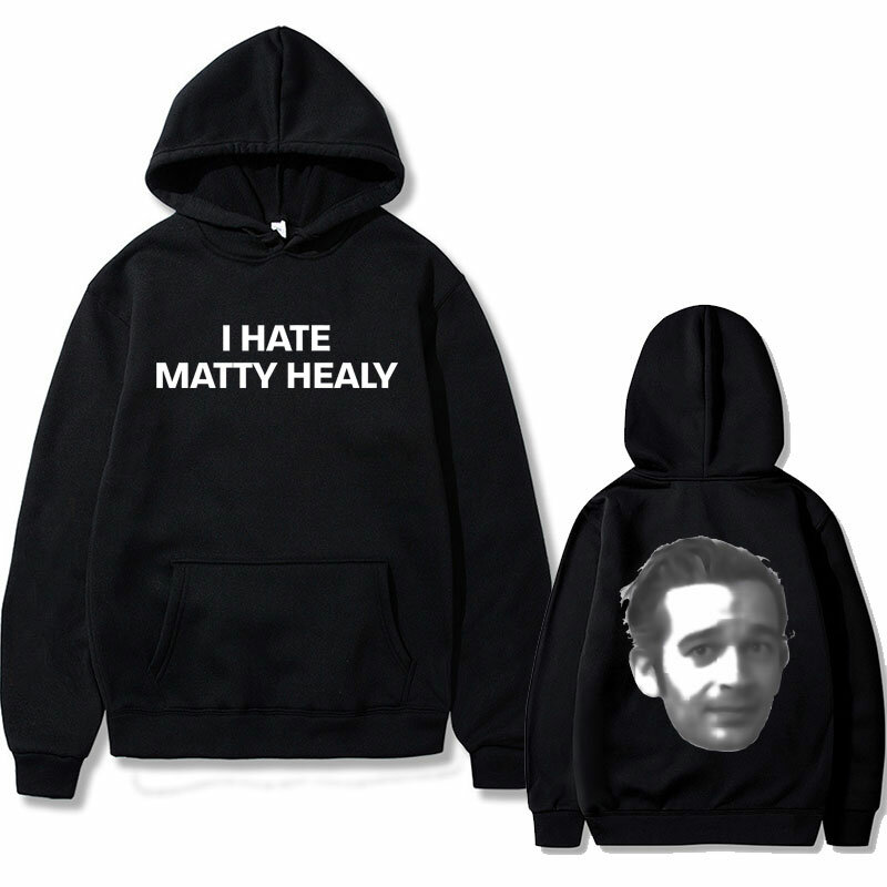 Nienawidzę Matty Healy wydruk graficzny bluzy z kapturem męskie kobiety gotyckie Vintage Streetwear brytyjska alternatywa niezależna zespół rockowy bluza z kapturem 1975