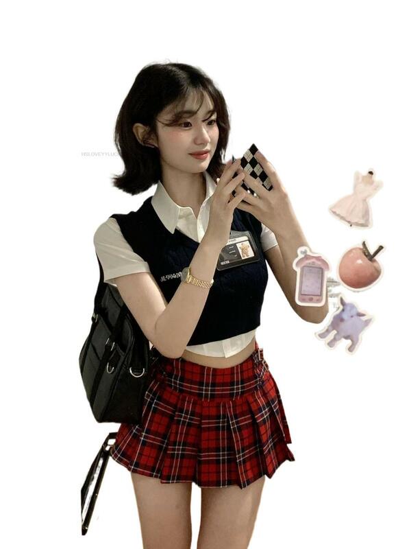 Japan Korea School Uniform Improved School Uniform Fashion Suit Pleated Skirt College Style Korean Jk Uniform Sailor Jk Uniform