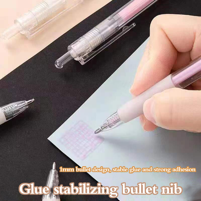 Solid Glue Stick Pen Press Pen Scrapbook colla ad asciugatura rapida bastoncini solidi ad alta viscosità fatti a mano fai da te forniture di cancelleria in tinta unita