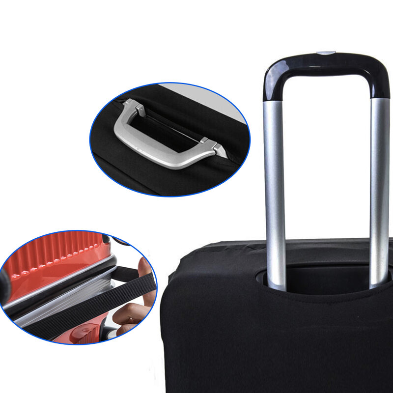 Sarung koper, pelindung bagasi perjalanan lebih tebal, aksesori perjalanan, sarung koper elastis digunakan untuk koper 18-32 inci