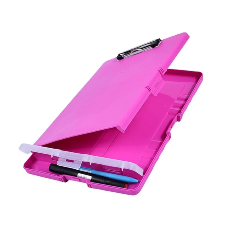 Portable File Organizer Case with Clipboard and Pen Box File Clipboard Writing Pad with File Case for Hospital Warehouse