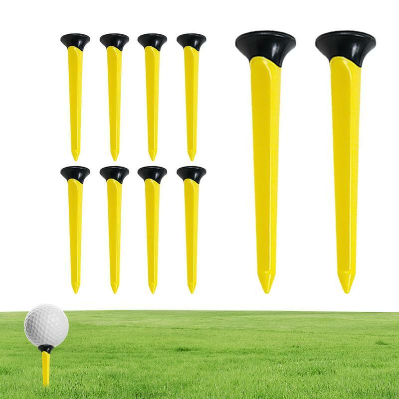 골프 액세서리용 롱 골프 티, 안정적인 짧은 골프 티, 다기능 골프 연습 티 장비, 다채로운 골프 공, 10 개