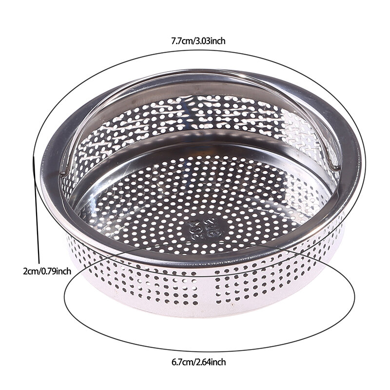 Filtro de aço inoxidável filtro de pia de cozinha filtro de filtro de pia de aço inoxidável filtro de pia do banheiro filtro de drenagem buraco armadilha de resíduos tela