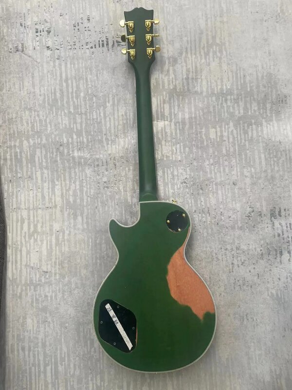 Gib$on logo guitar, mahogany body, rosewood fingerboard. Green floral veneer, relic, matte, Made in China, free shipping