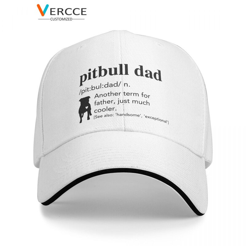 Gorras de béisbol de Pitbull, sombreros Unisex con visera, definición de papá