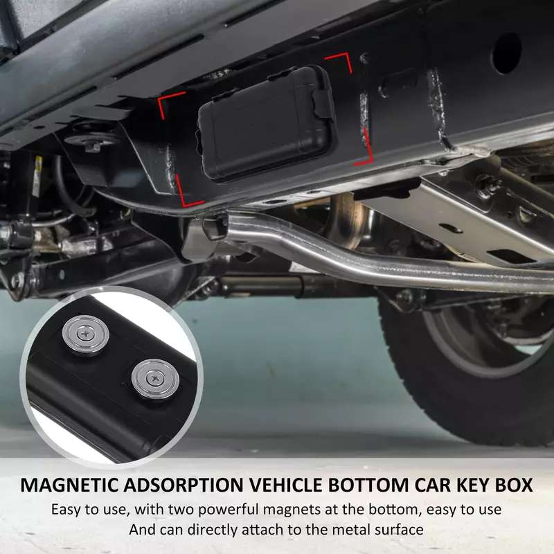 Magnetyczny uchwyt na klucze pod schowkiem na klucze samochodowe z silnym magnesem Wodoodporny magnetyczny uchwyt na klucze Nierdzewny schowek Lokalizator GPS