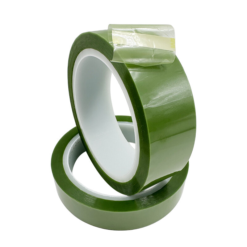 Cinta de silicona de poliéster verde, resistente al agua, mayor resistencia al calor, larga, 50m, CIP31