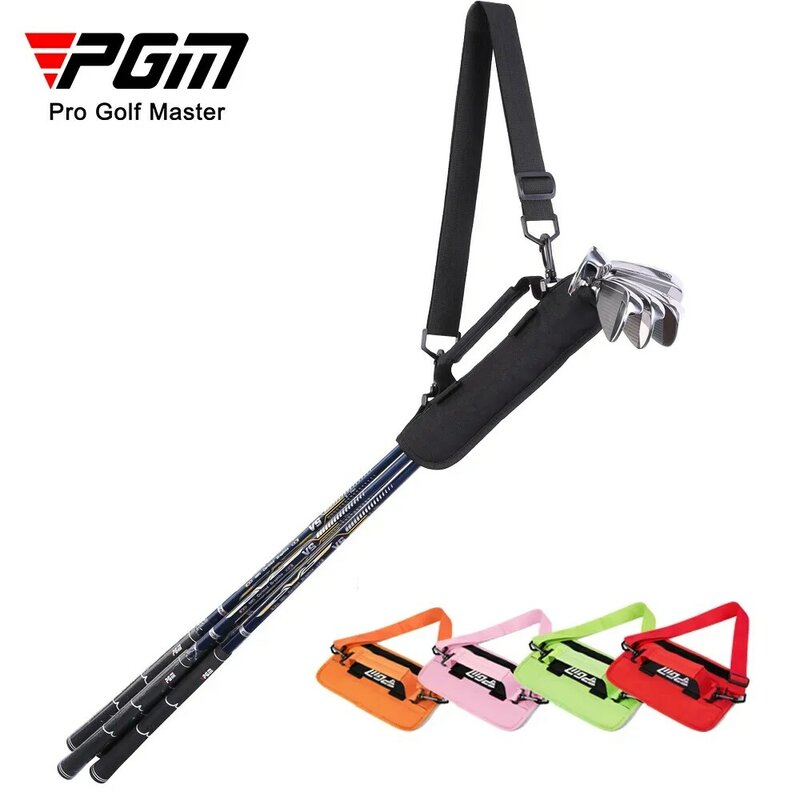 PGM Portable Mini Golf Bag Can Hold 5 Clubs Ultra-light Simple Hand Bag Backpack Carrier Belt Big Capacity Light Travel to Play