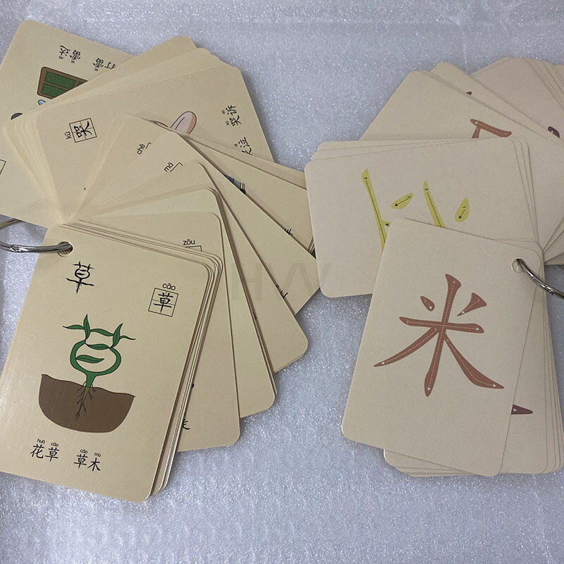 100 znaków chiński hieroglif karta identyfikacyjna dla wczesne nauczanie dzieci do nauki chińskich książek