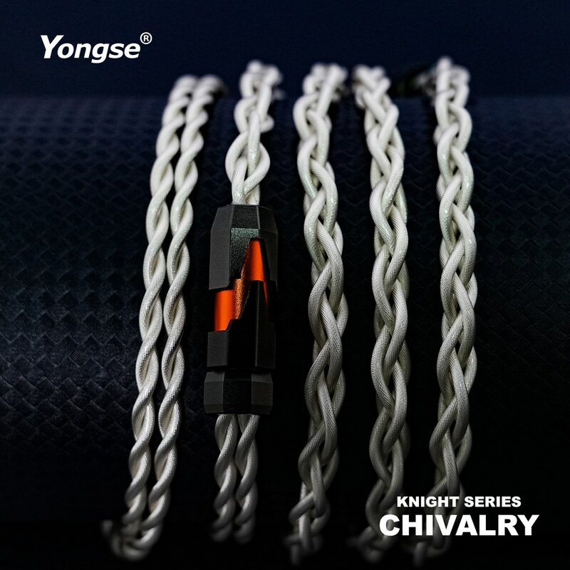 YONGSE Chivalry Flagship 7N OCC HiFi Earphone Cable Litz Silver Plated Annealed Copper Bravery Winter NEKO KATO Flame  Blessing3