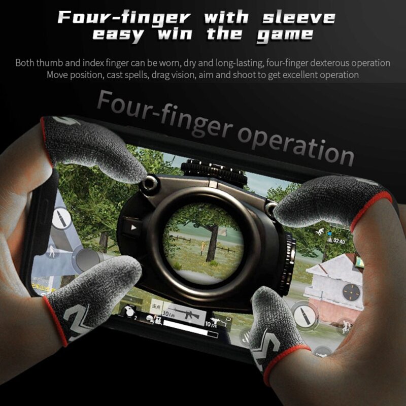 H4GA Gaming Finger Sleeve Breathable Finger Cover For PubgGames for TOUCH SCREEN Cove