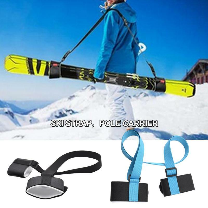 Correa de esquí de hombro ajustable, portador para hombro, transporte de Snowboard, correa de encuadernación para esquí, senderismo al aire libre